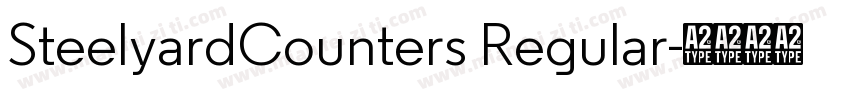 SteelyardCounters Regular字体转换